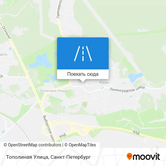 Карта Тополиная Улица