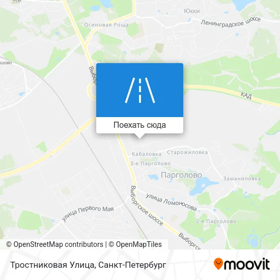Карта Тростниковая Улица