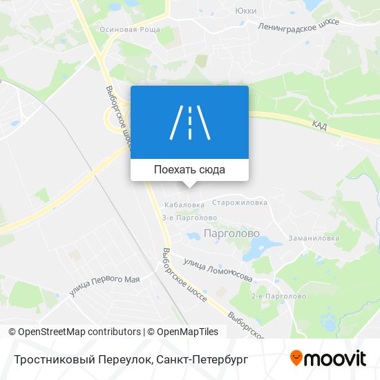 Карта Тростниковый Переулок