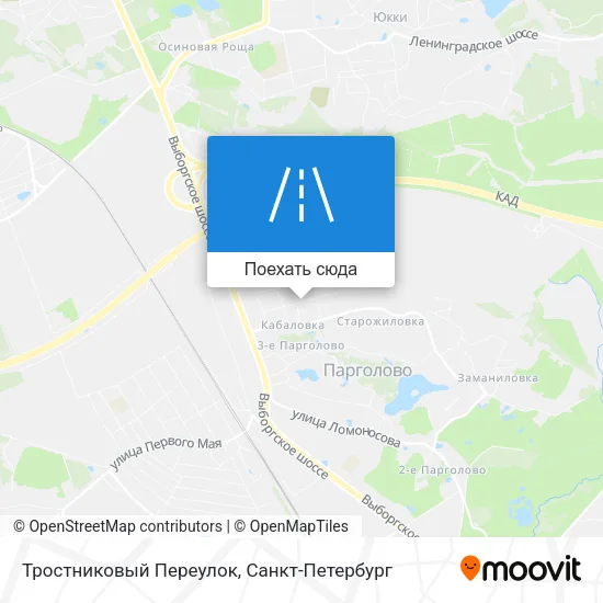 Карта Тростниковый Переулок