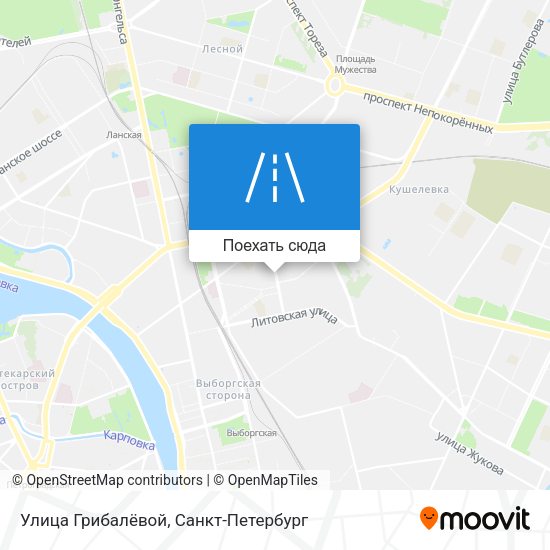 Карта Улица Грибалёвой
