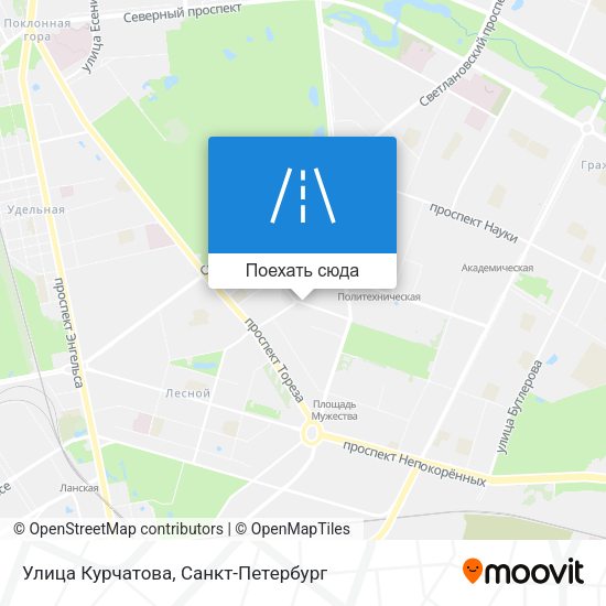 Карта Улица Курчатова