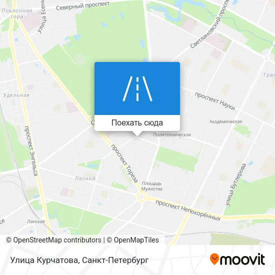 Карта Улица Курчатова
