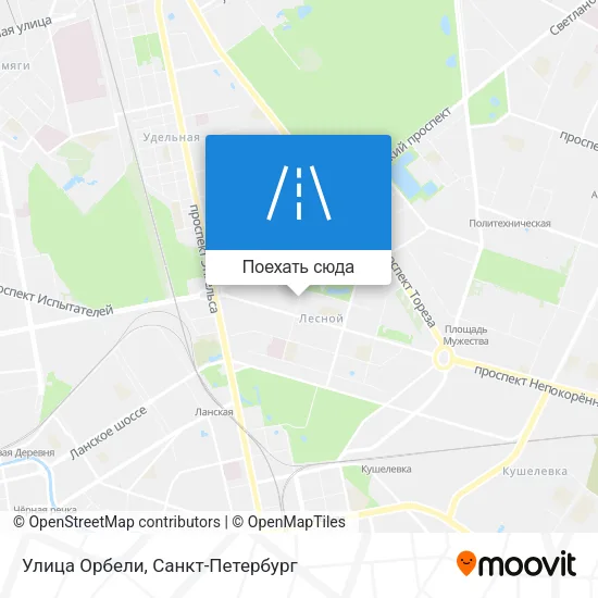 Карта Улица Орбели
