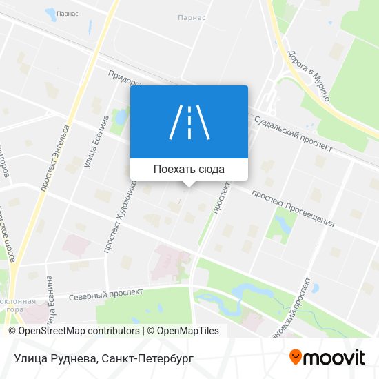 Карта Улица Руднева