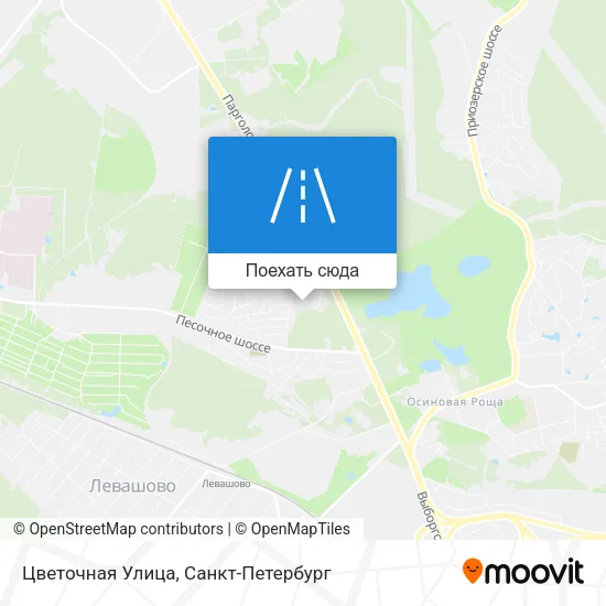 Карта Цветочная Улица