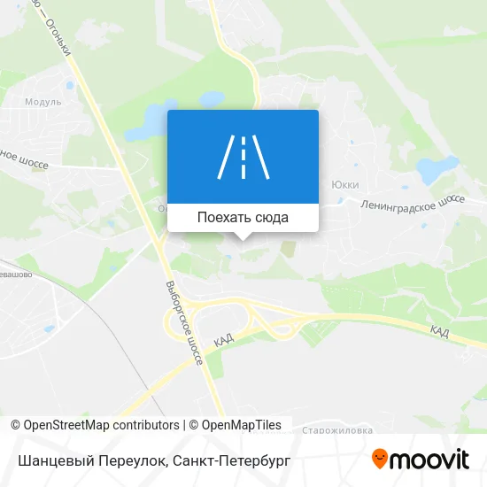 Карта Шанцевый Переулок