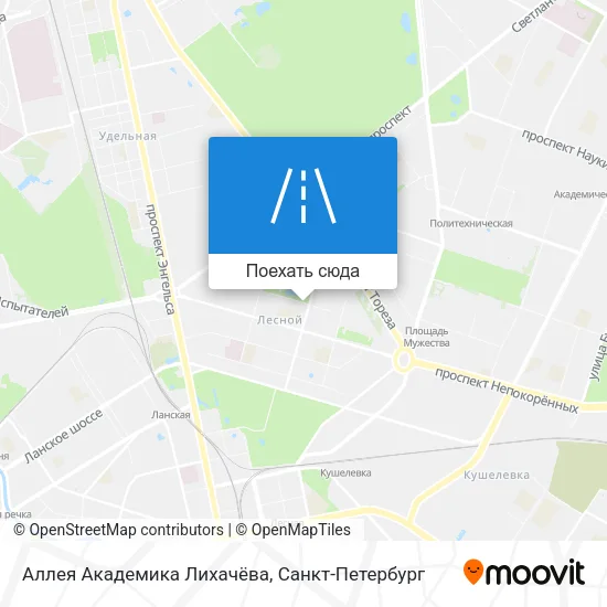 Карта Аллея Академика Лихачёва