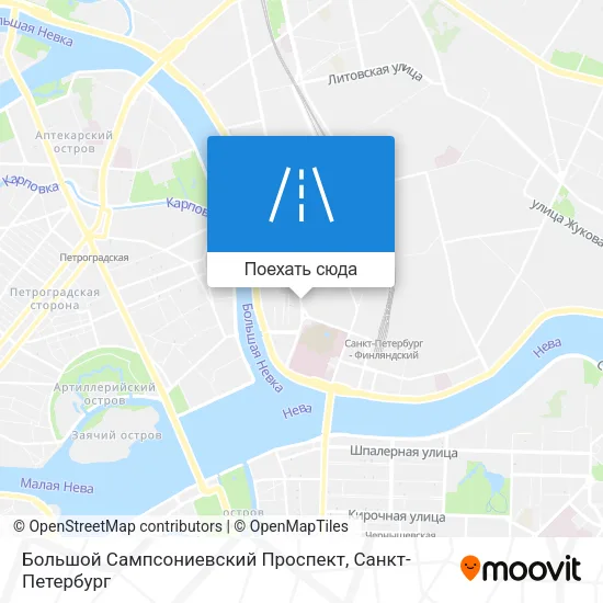 Карта Большой Сампсониевский Проспект