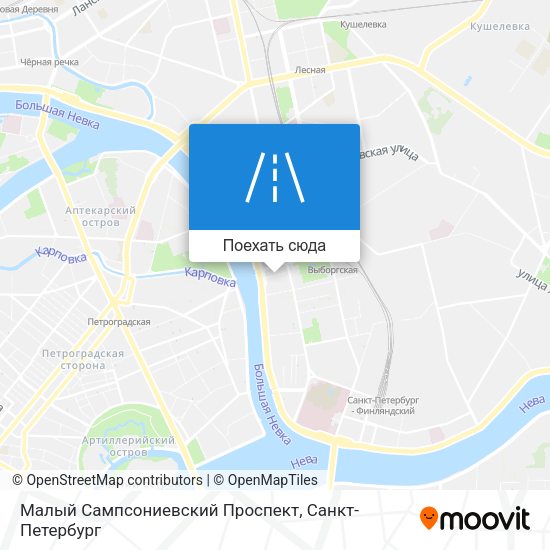 Карта Малый Сампсониевский Проспект