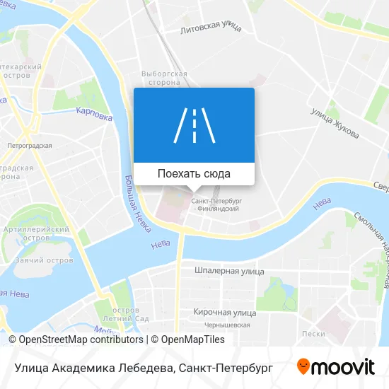 Карта Улица Академика Лебедева