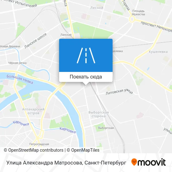 Карта Улица Александра Матросова
