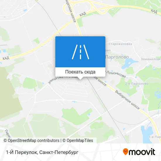 Карта 1-Й Переулок