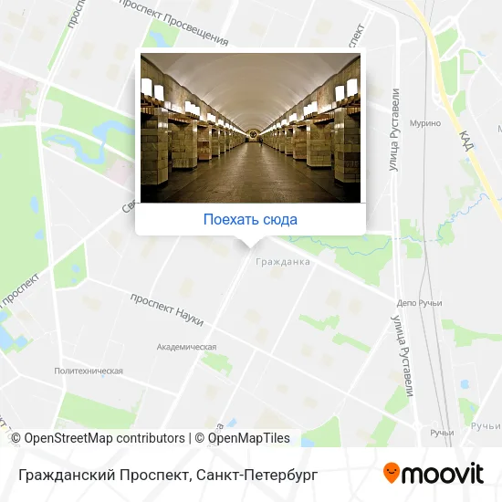 Карта Гражданский Проспект
