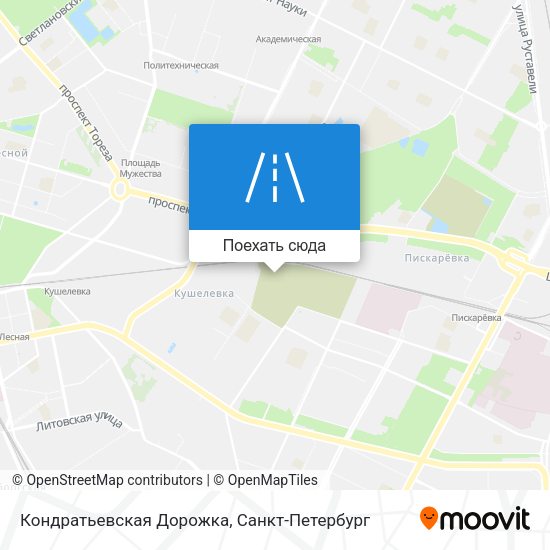 Карта Кондратьевская Дорожка