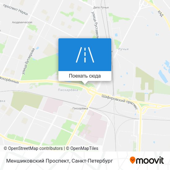 Карта Меншиковский Проспект