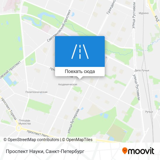 Карта Проспект Науки