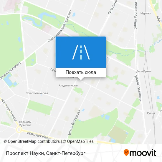 Карта Проспект Науки