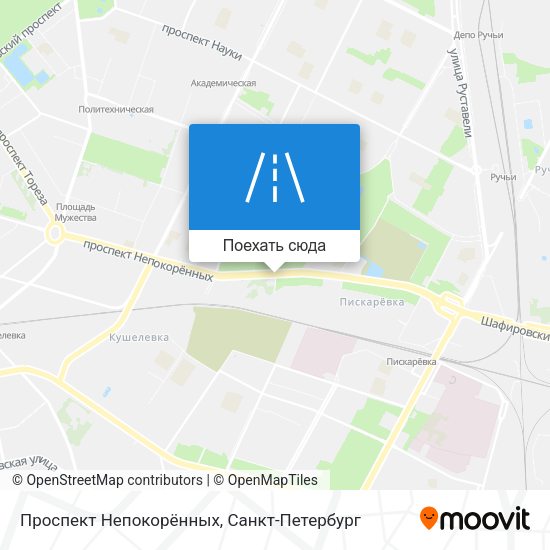 Карта Проспект Непокорённых