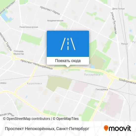 Карта Проспект Непокорённых