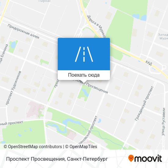 Карта Проспект Просвещения
