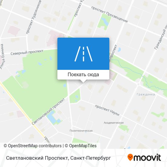 Карта Светлановский Проспект