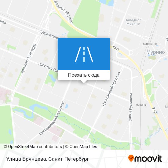 Карта Улица Брянцева