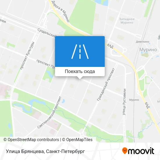 Карта Улица Брянцева