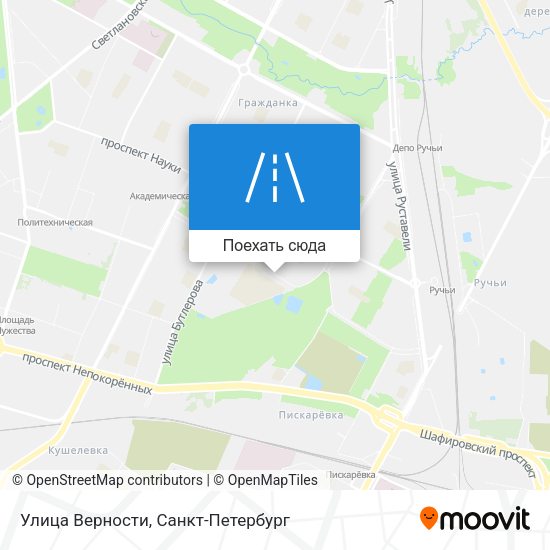 Карта Улица Верности
