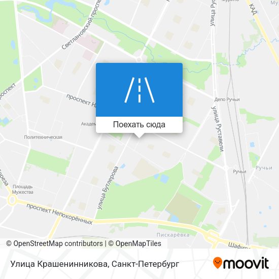 Карта Улица Крашенинникова