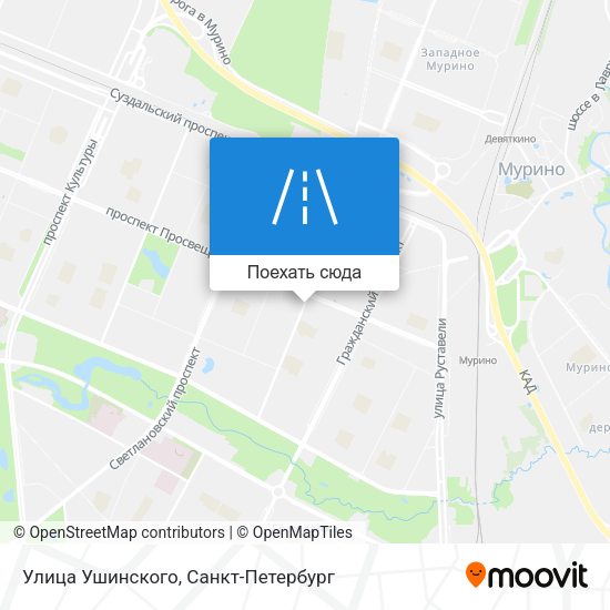 Карта Улица Ушинского