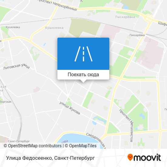Карта Улица Федосеенко