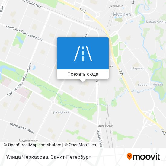 Карта Улица Черкасова