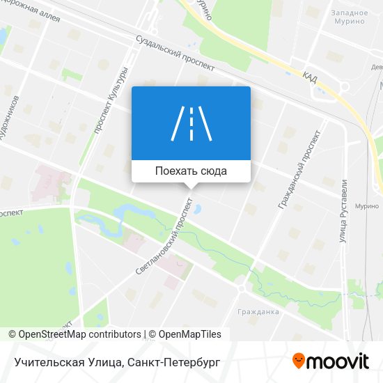 Карта Учительская Улица