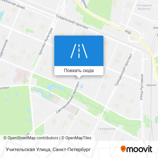 Карта Учительская Улица