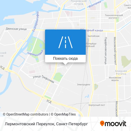Карта Лермонтовский Переулок