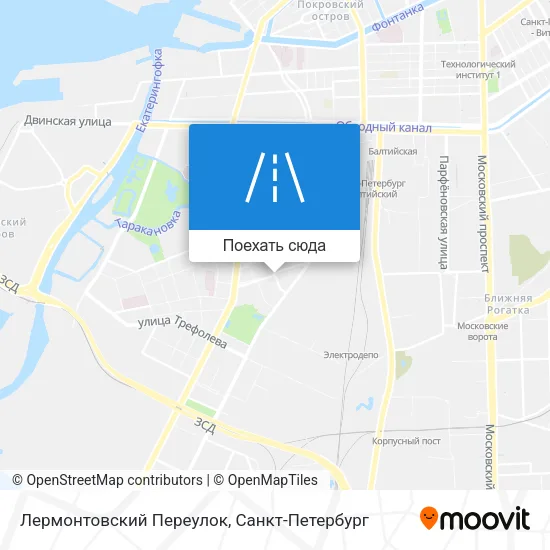 Карта Лермонтовский Переулок