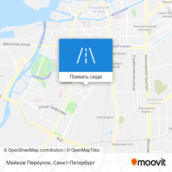 Карта Майков Переулок