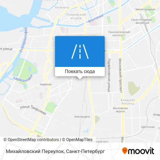 Карта Михайловский Переулок