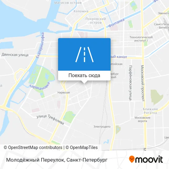 Карта Молодёжный Переулок