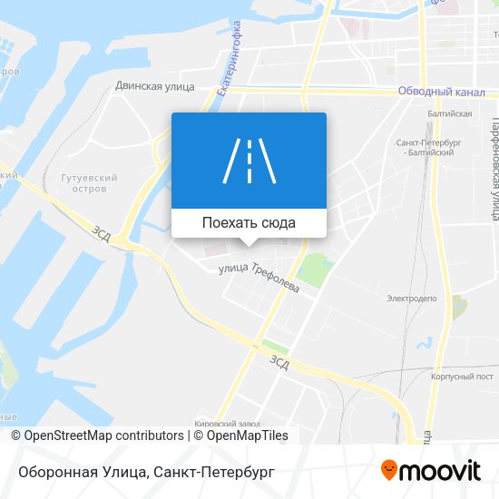 Карта Оборонная Улица