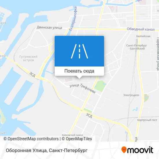 Карта Оборонная Улица