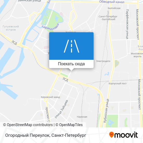 Карта Огородный Переулок