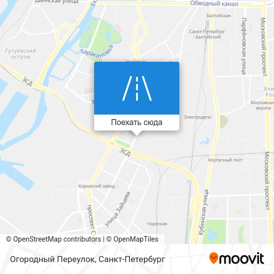 Карта Огородный Переулок