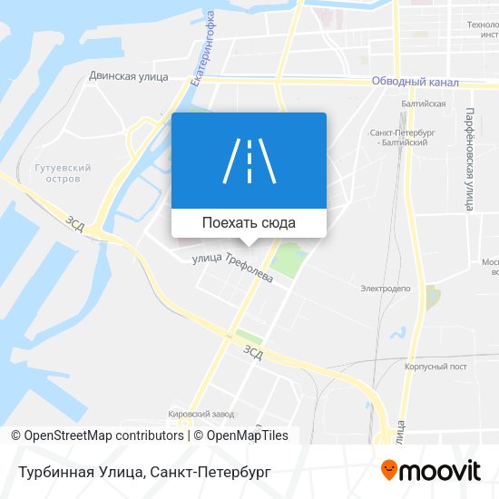 Карта Турбинная Улица