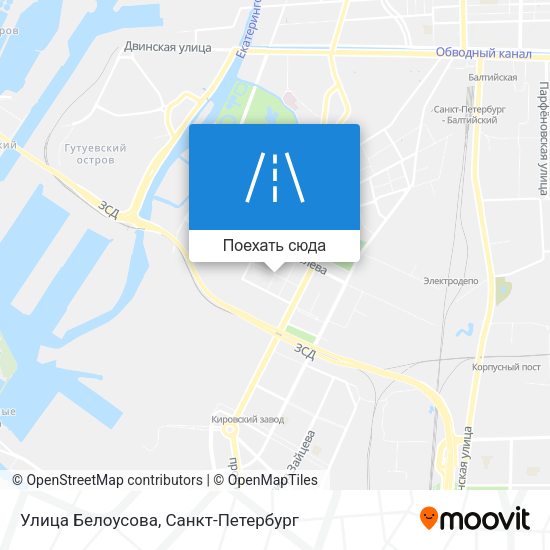 Карта Улица Белоусова