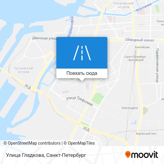 Карта Улица Гладкова