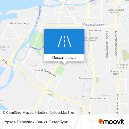 Карта Урхов Переулок