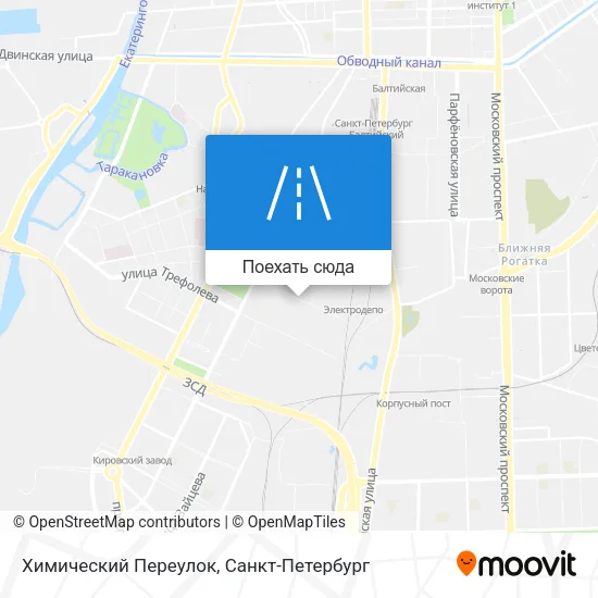 Карта Химический Переулок