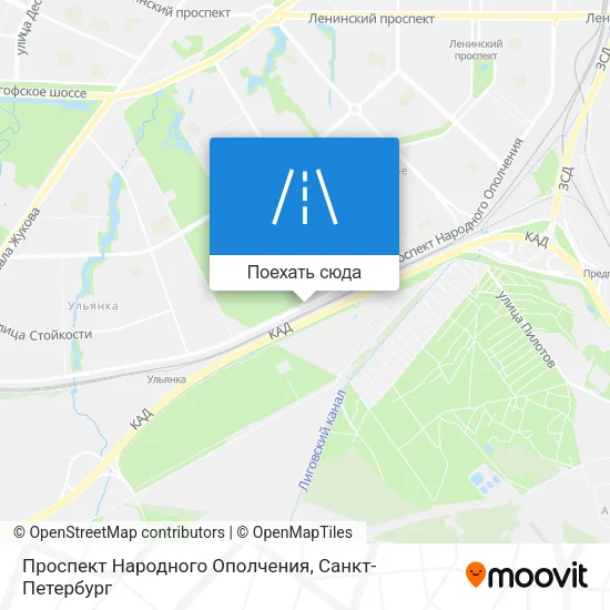 Карта Проспект Народного Ополчения